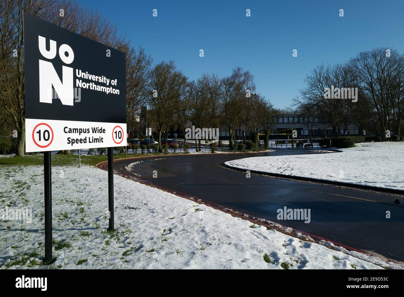 Entrance to the UON (university of Northampton) Cliftonville campus