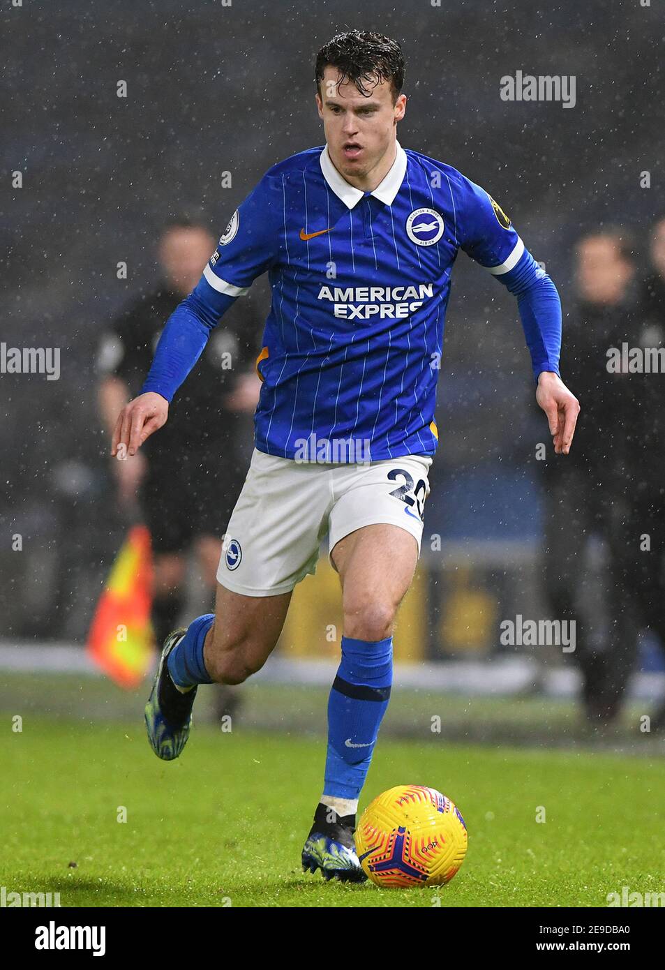 Solly March of Brighton & Hove Albion - Brighton & Hove Albion v Fulham, Premier League, Amex Stadium, Brighton, UK - 27th January 2021  Editorial Use Only - DataCo restrictions apply Stock Photo