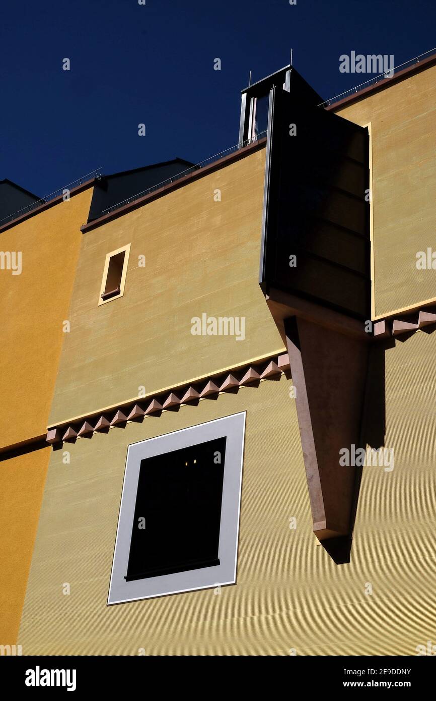 Modern residential houses under a clear blue sky background Stock Photo ...