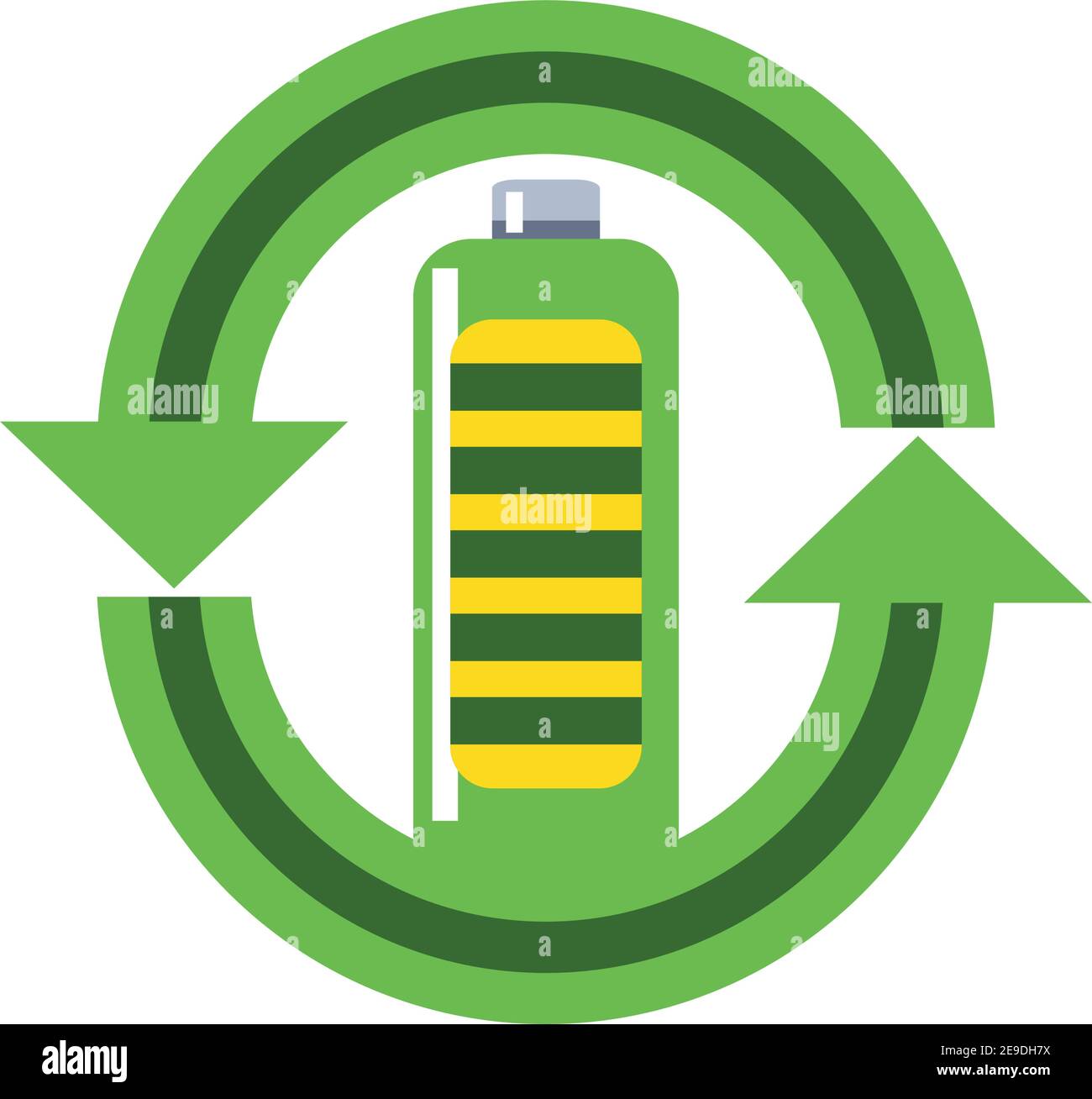 renewable energy battery green power vector illustration Stock Vector