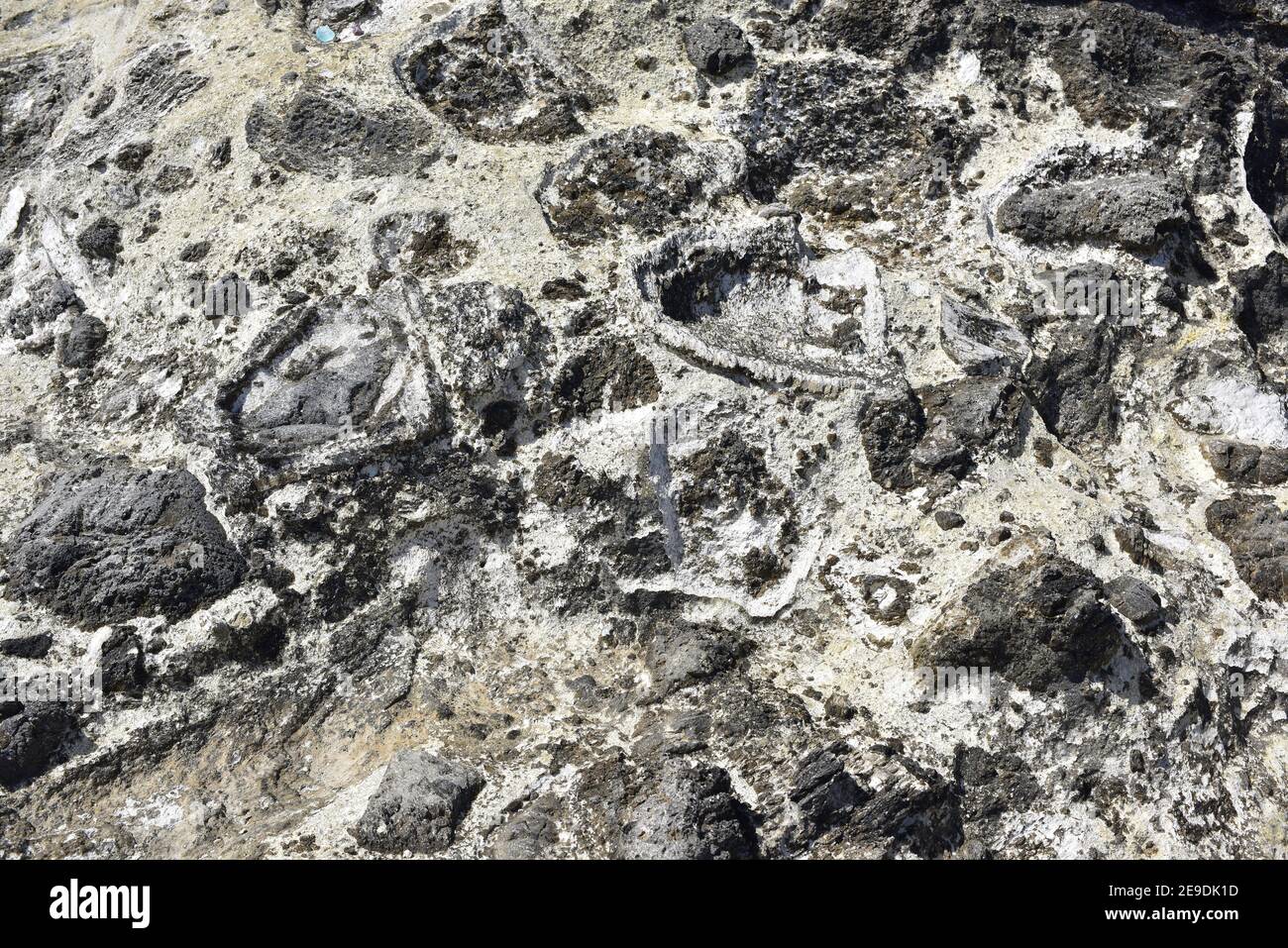 Volcanic coast with pyroclasts. Papafragas, Milos or Melos Island ...