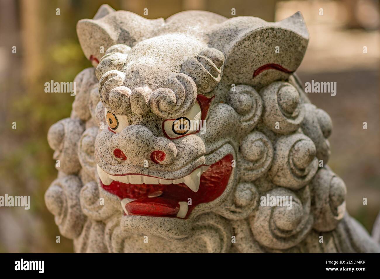 Closeup shot of a Chinese stone dragon statue Stock Photo