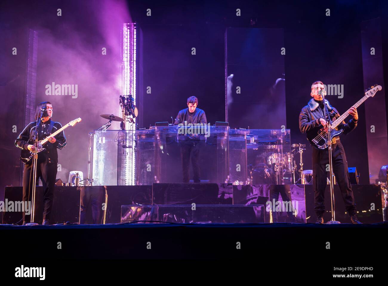 The XX perform live on stage at Bestival 2017 at Lulworth Castle - Wareham. Stock Photo