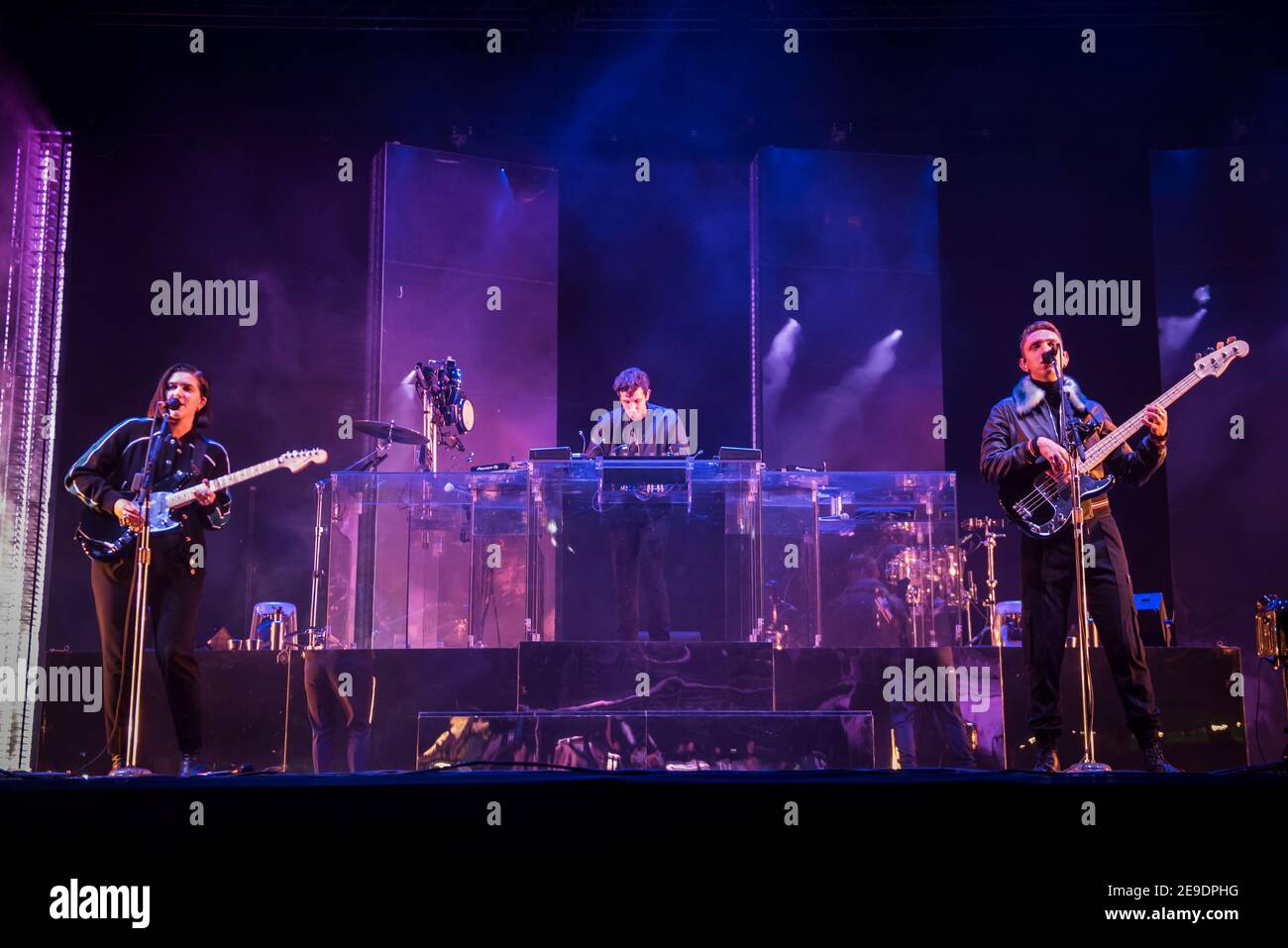 The XX perform live on stage at Bestival 2017 at Lulworth Castle - Wareham. Stock Photo