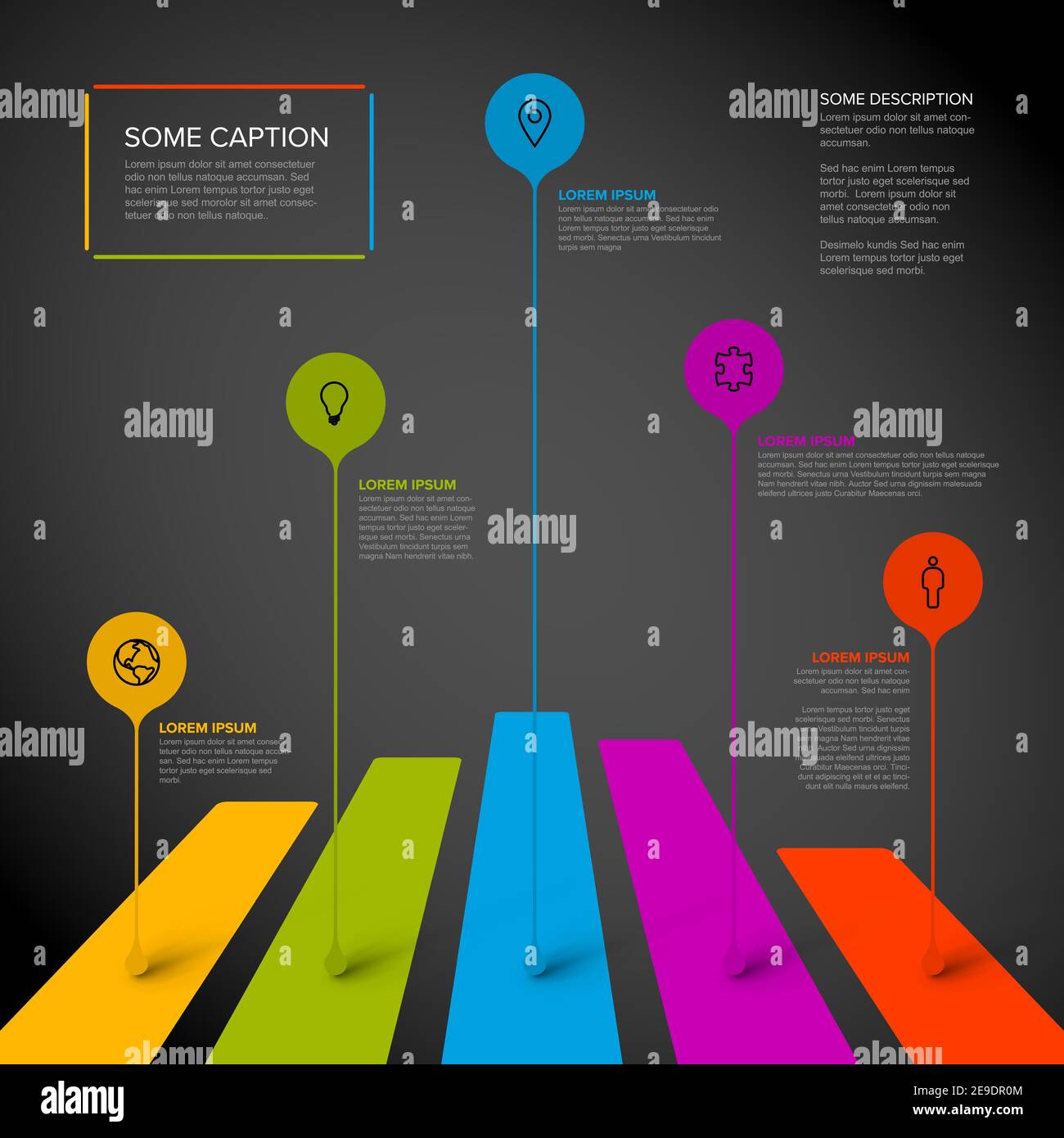Vector multipurpose Infographic template made from droplet pointers on ...