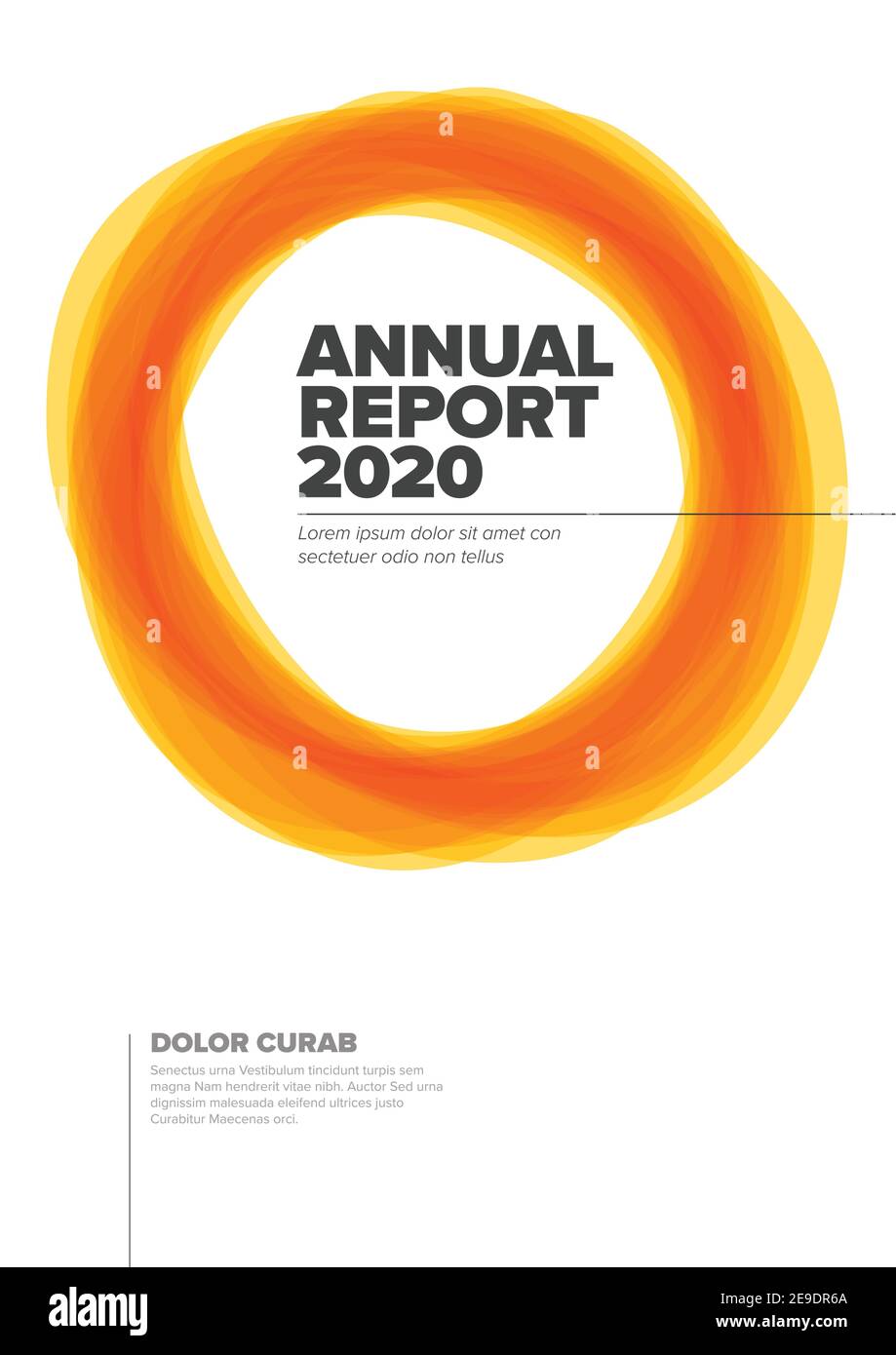 Vector abstract annual report cover template with sample text and ...