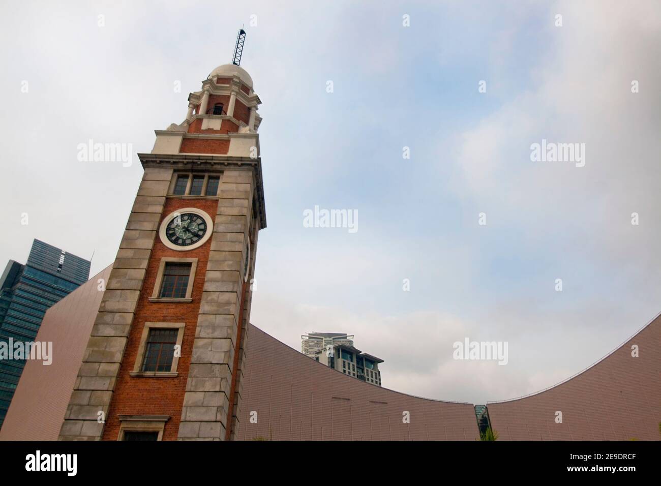 Old clock tower on Chim Sha Tsui, Kowloon, Hong Kong, China Stock Photo
