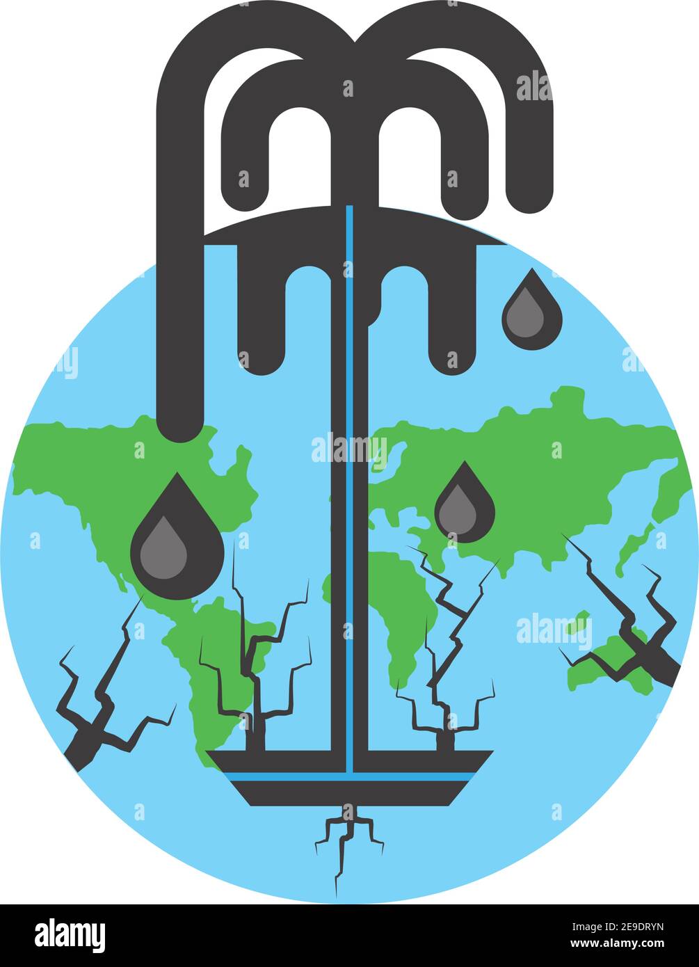 fracking oil industry extraction and production world vector ...