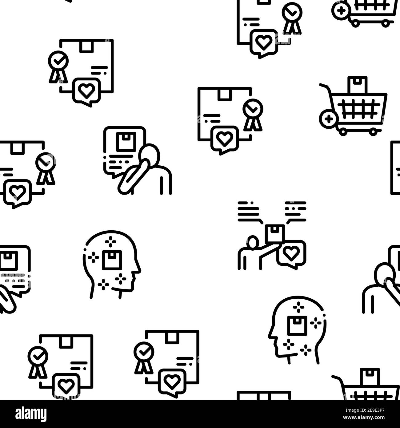 Buyer Customer Journey Seamless Pattern Vector Stock Vector Image & Art ...