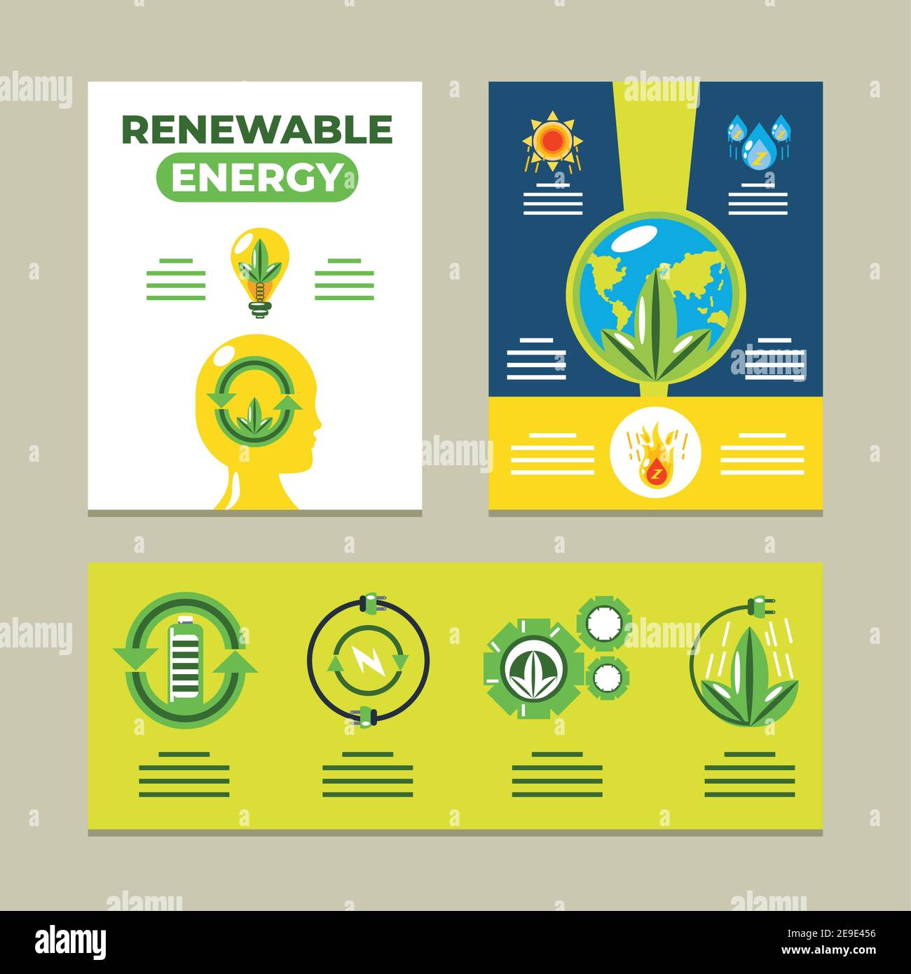 renewable energy infographic ecology, sustainable development vector ...