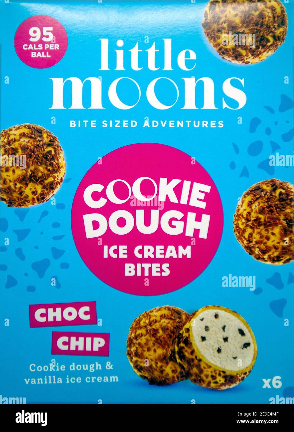 Little Moon frozen cookie dough mochi deserts Stock Photo Alamy
