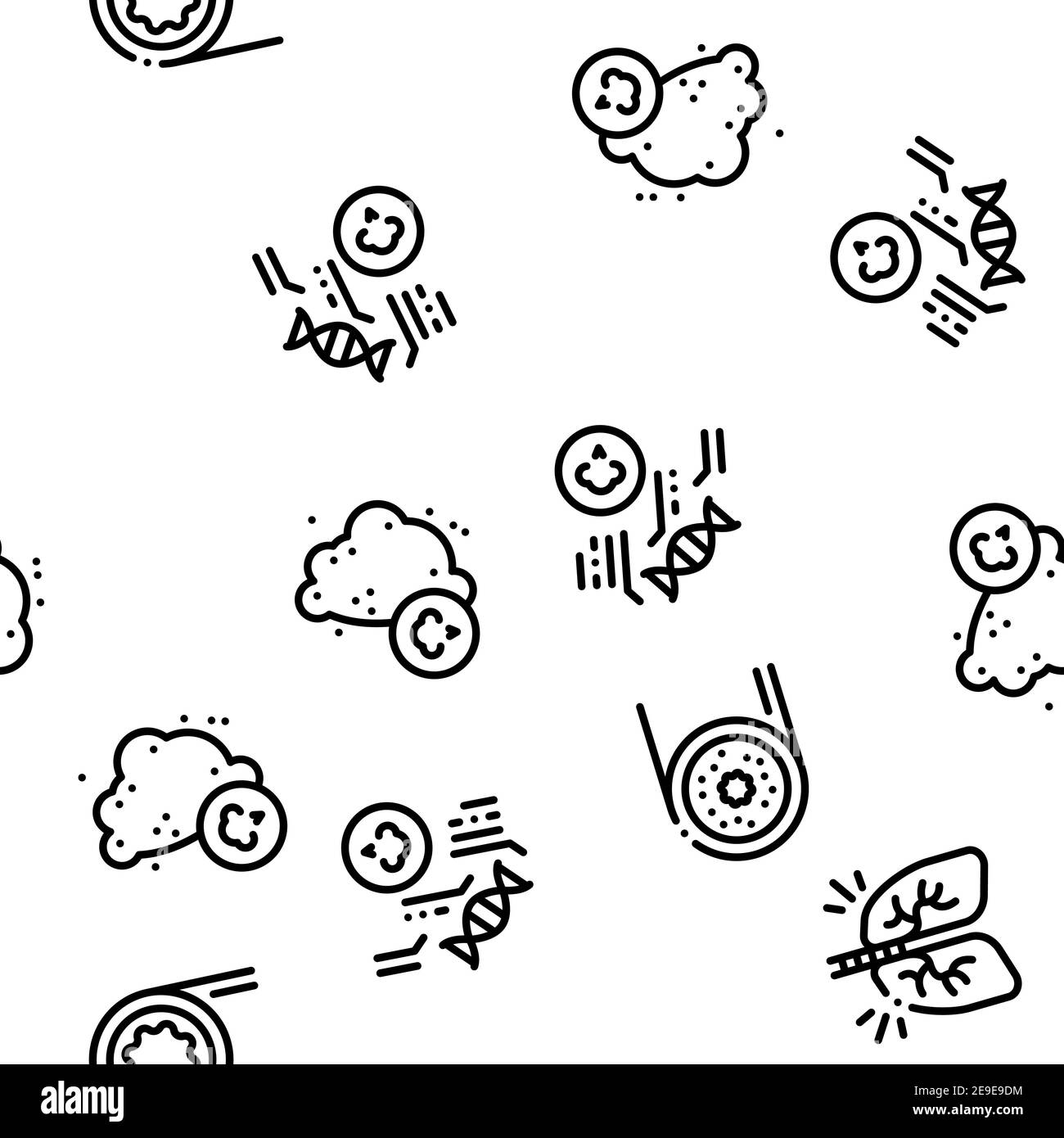 Asthma Sick Allergen Seamless Pattern Vector Stock Vector