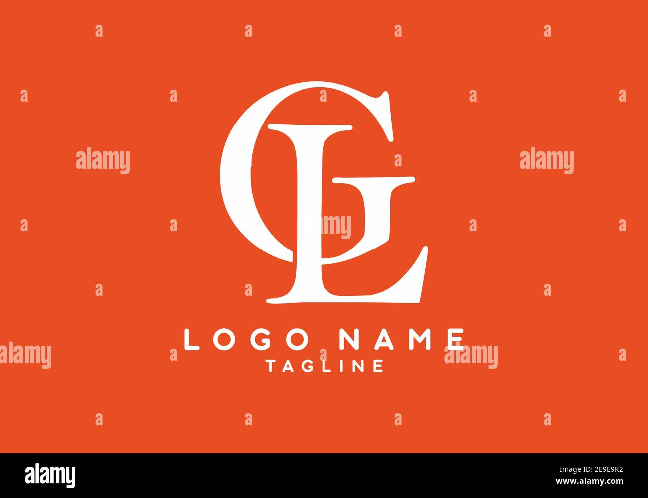 Orange white GL initial letter logo design Stock Vector Image & Art - Alamy