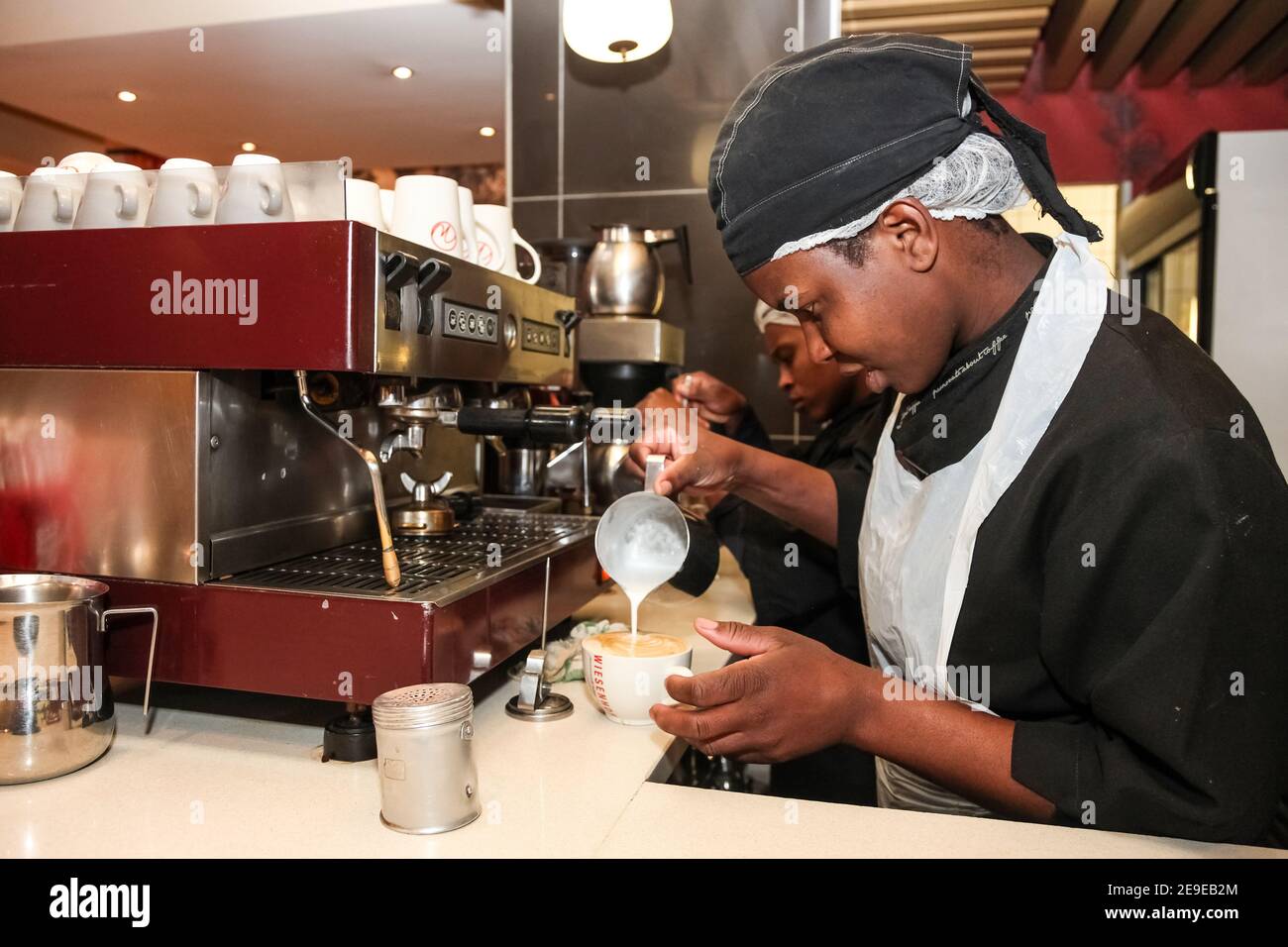 Johannesburg, South Africa August 7, 2012 African Female barista