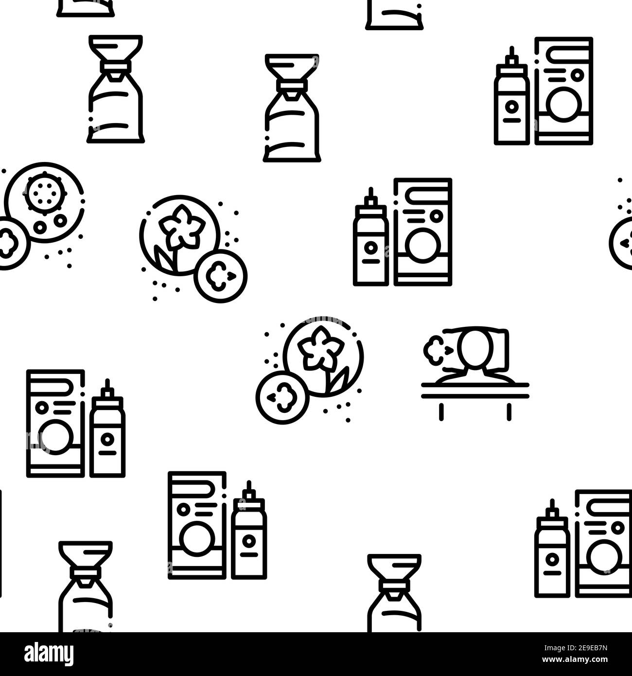 Asthma Sick Allergen Seamless Pattern Vector Stock Vector