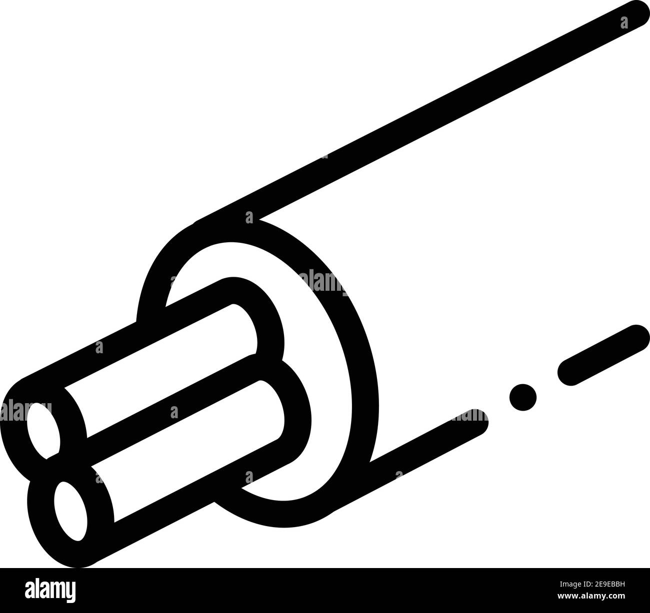 cable with electrical cords black icon vector illustration Stock Vector ...