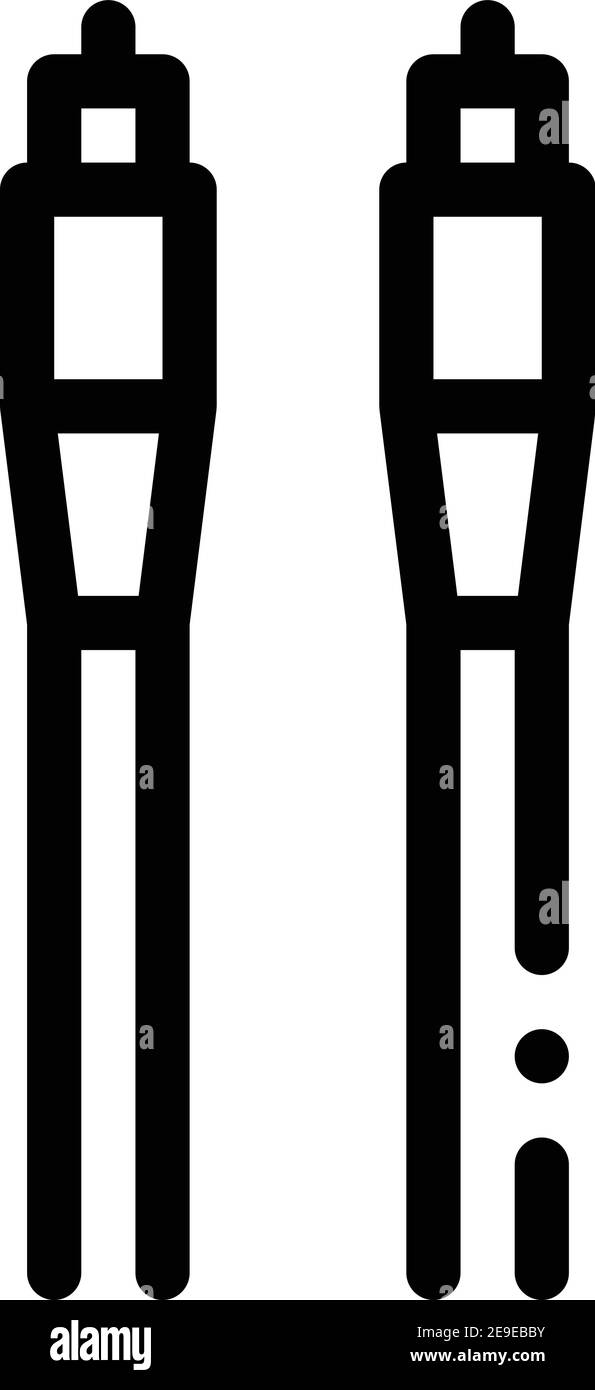 cables optical fiber black icon vector illustration Stock Vector Image ...