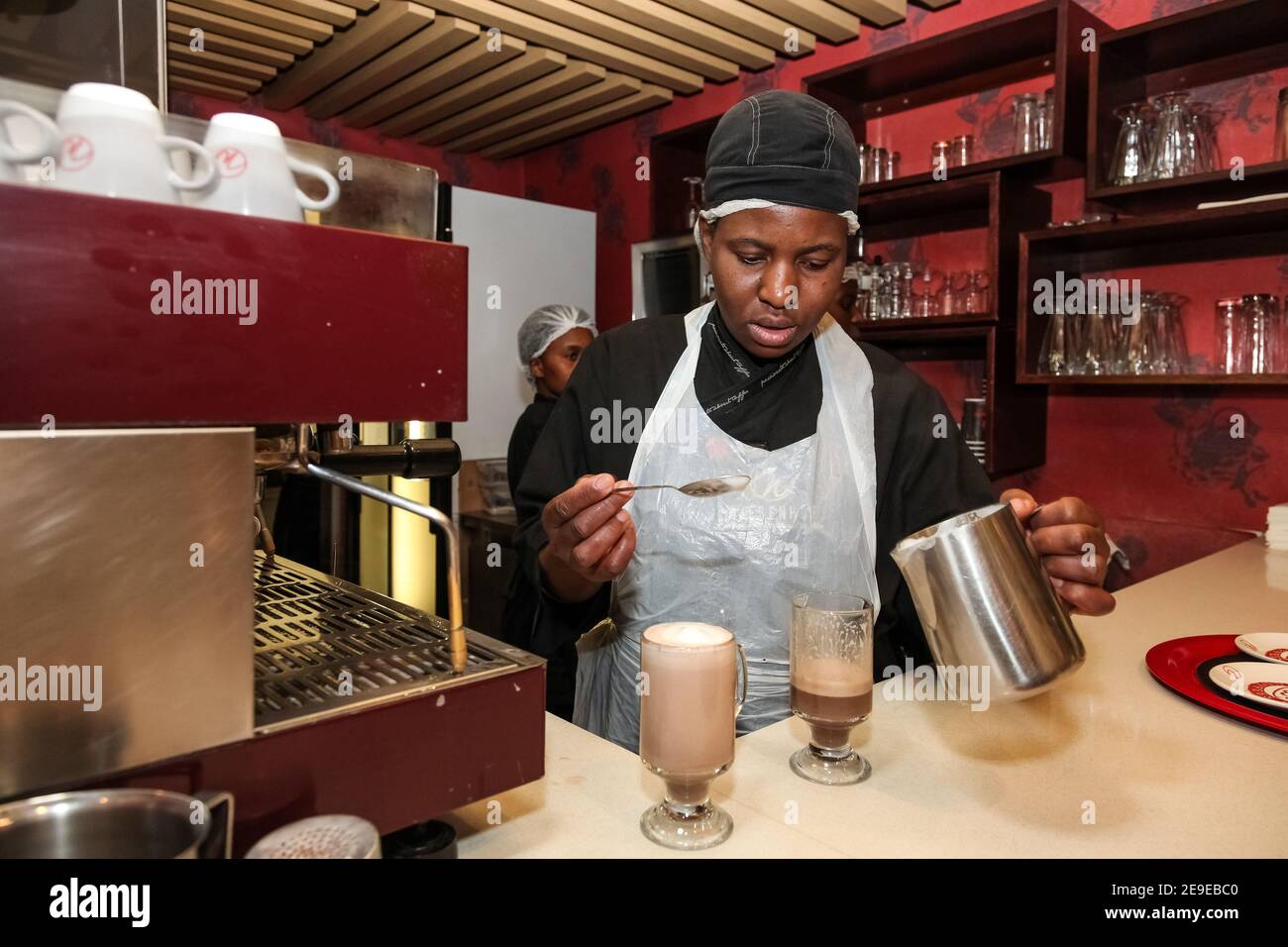 Johannesburg, South Africa August 7, 2012 African Female barista
