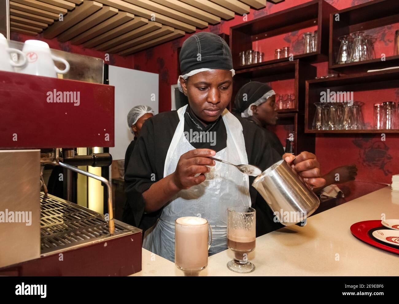Johannesburg, South Africa August 7, 2012 African Female barista