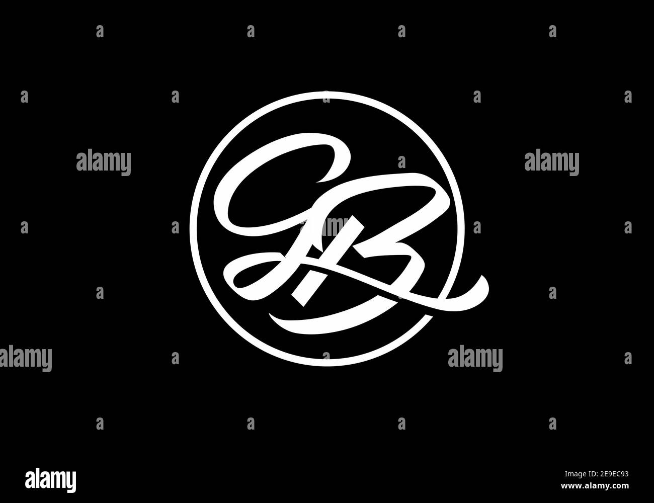 Black white GB initial letter logo design Stock Vector Image & Art - Alamy