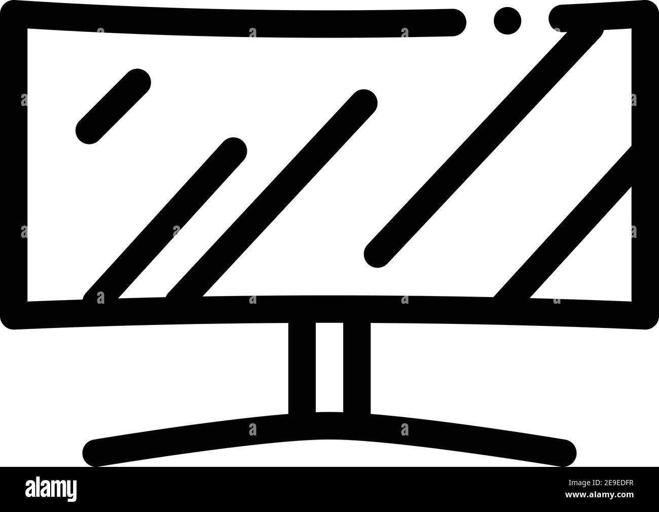 monitor screen computer black icon vector illustration Stock Vector ...