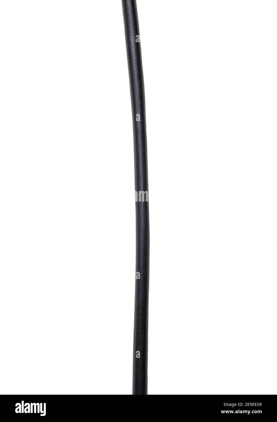 Black USB cable isolated on white background. Stock Photo