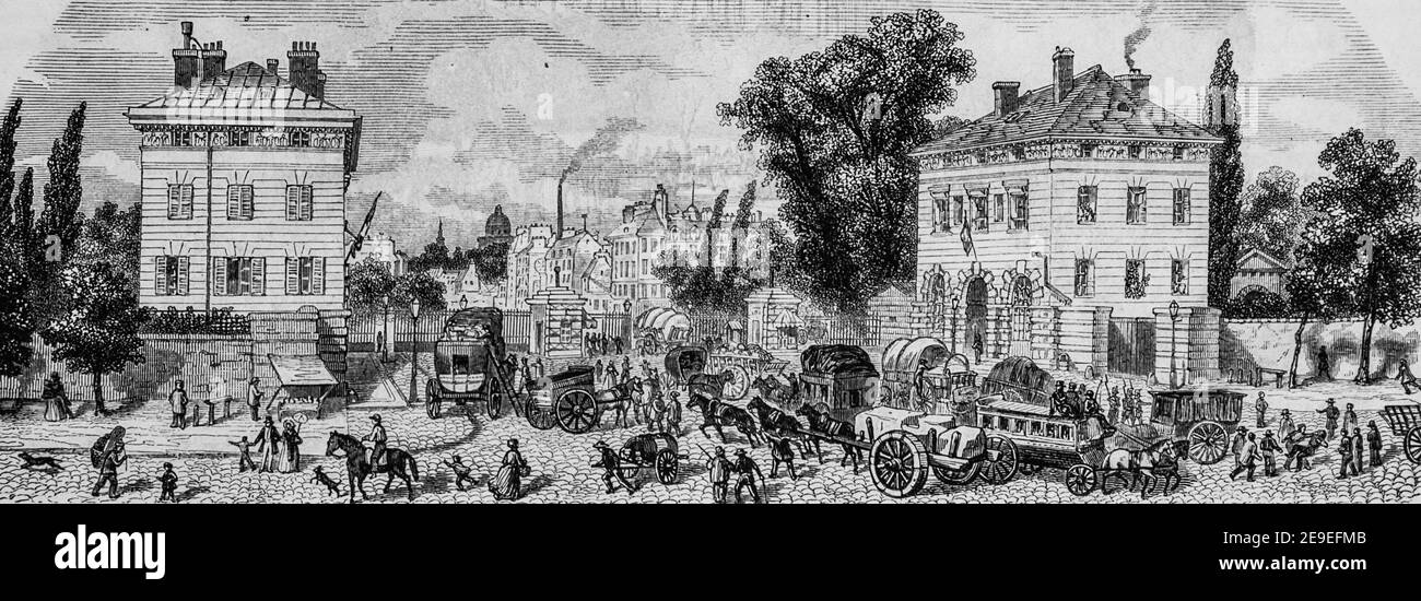 la barriere d'enfer, tableau de paris par edmond texier,editeur paulin