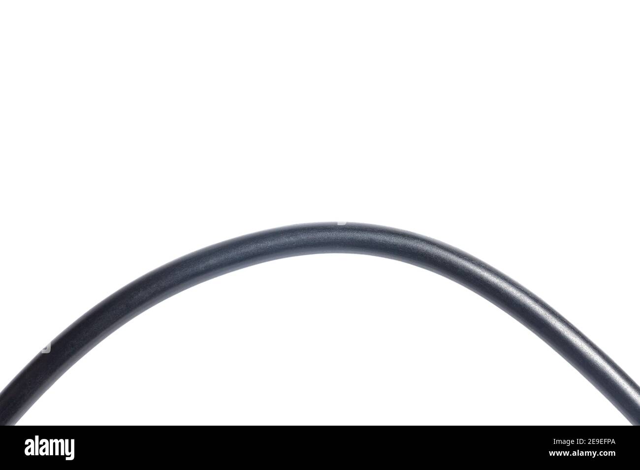 Black cable isolated on white background. Stock Photo