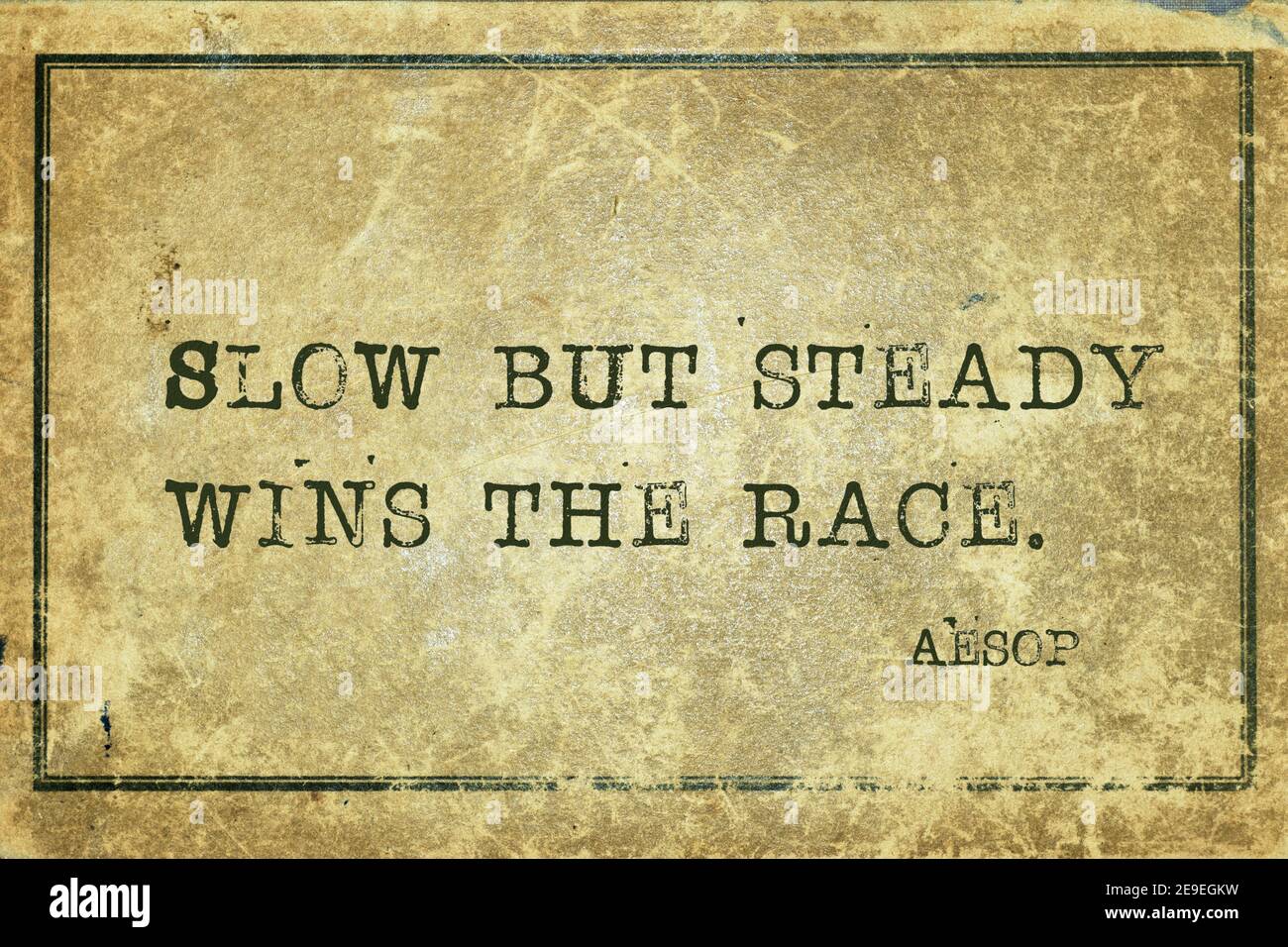 slow and steady wins the race quote