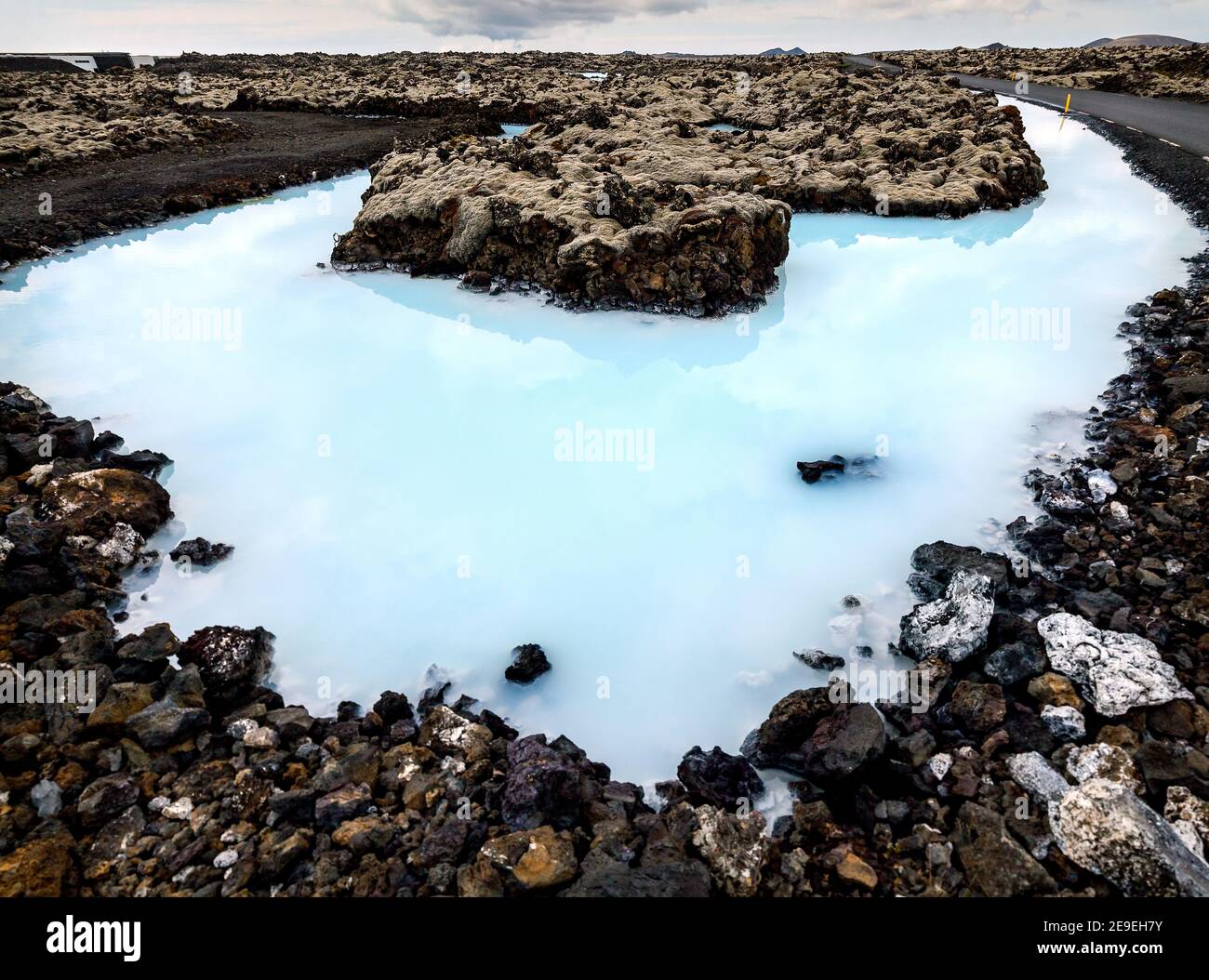 Blue Lagoon (Icelandic: 'Bláa lónið') geothermal spa is one of the most visited attractions in Iceland. Stock Photo