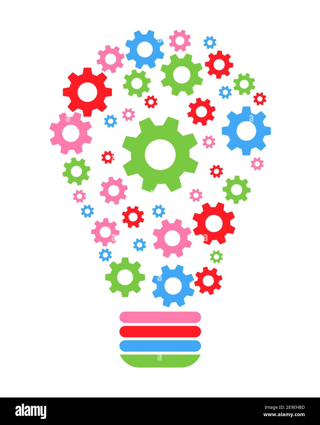Lightbulb gears icon settings , for mobile applications web sites etc. Vector illustration . Stock Vector