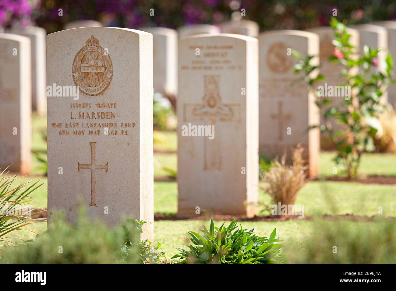British World War II cemetery in Antsiranana (Diego Suarez), Madagascar Stock Photo