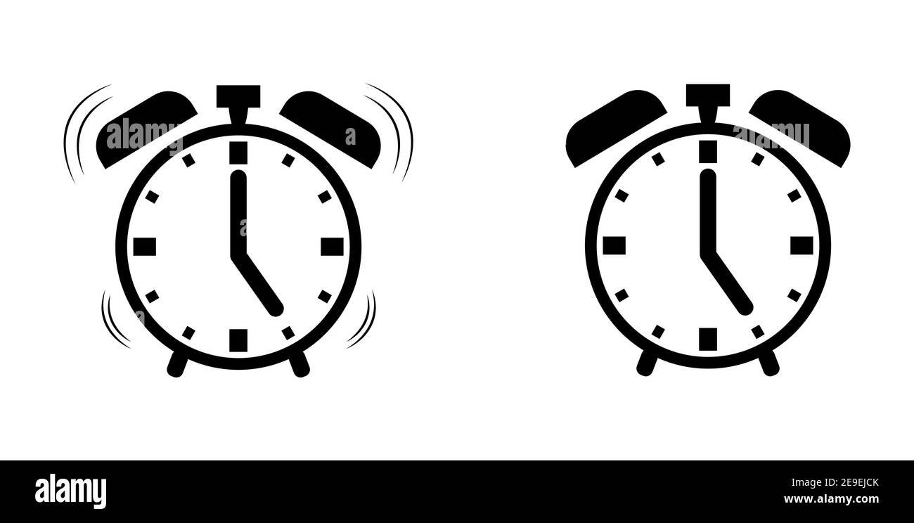 Modern alarm clock vector icon isolated on white background Stock ...