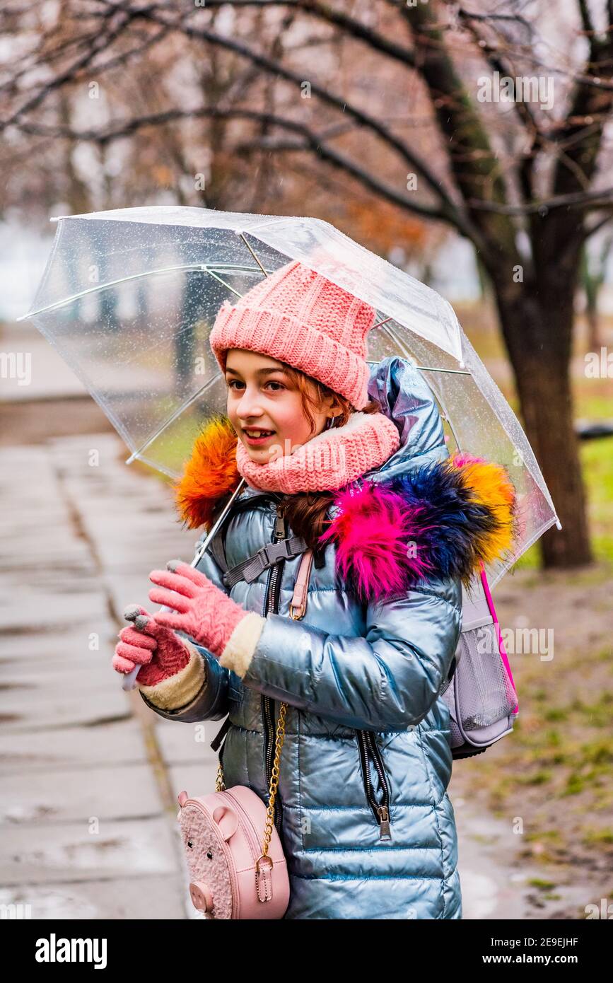 jacket with a transparent umbrella 