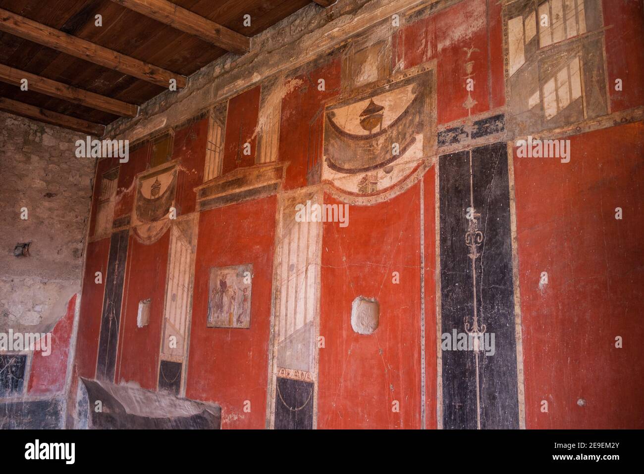 Pompeii, an ancient city near Naples, Italy, buried under volcanic ash ...