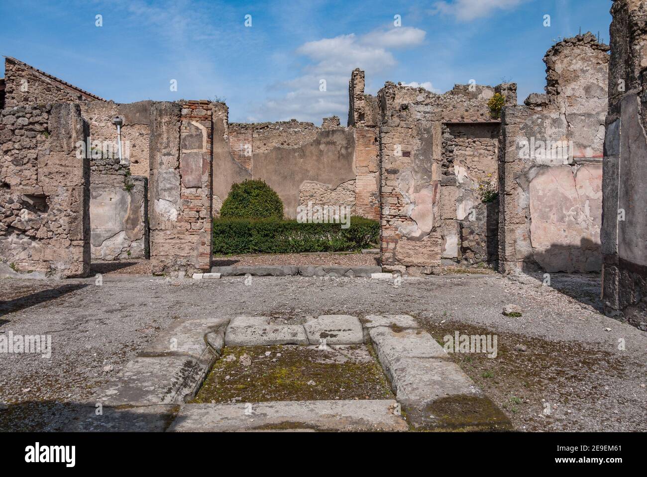 Pompeii, an ancient city near Naples, Italy, buried under volcanic ash in  the eruption of Mount Vesuvius in AD79., largely preserved under the ash Stock Photo