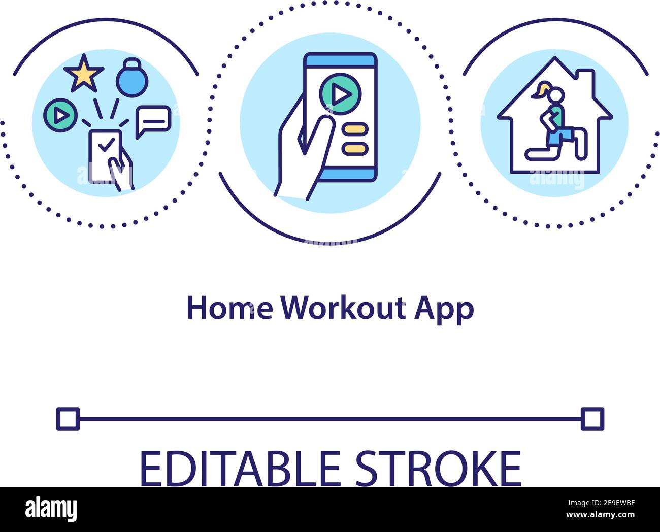 Home workout app concept icon Stock Vector Image & Art Alamy