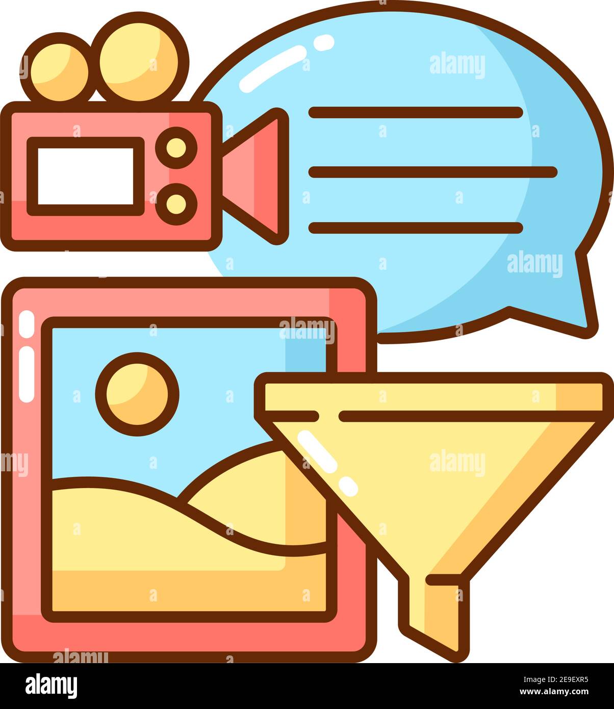Analyzing information RGB color icon Stock Vector