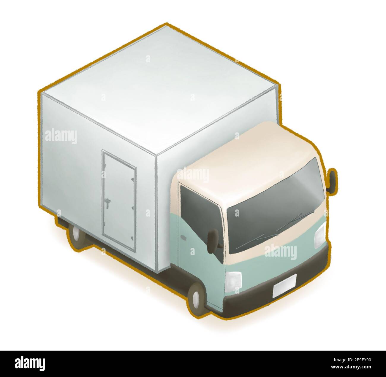Container truck illustration hi-res stock photography and images - Alamy