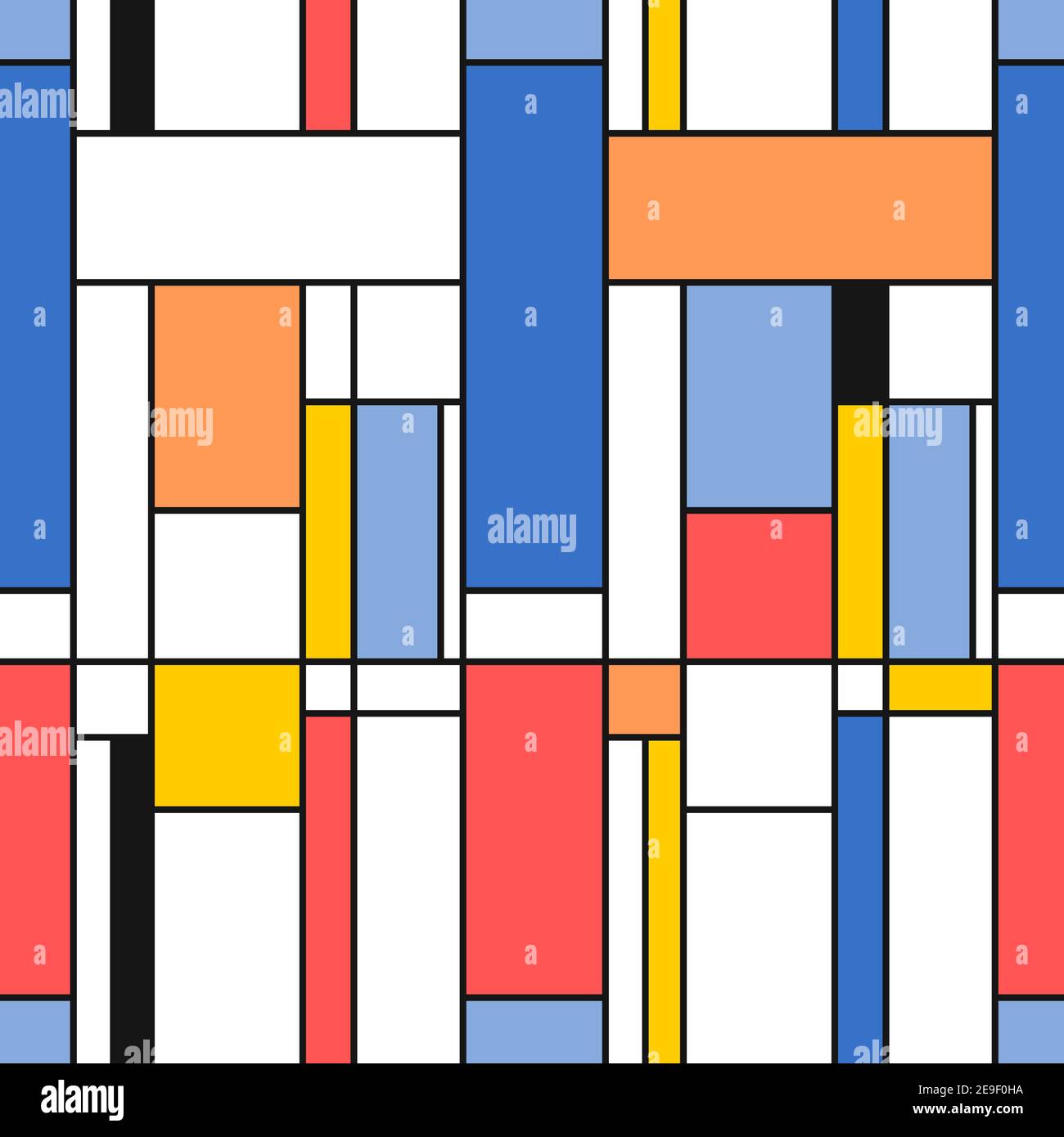 Simple modern pattern - seamless texture in Mondrian style. Design for ...