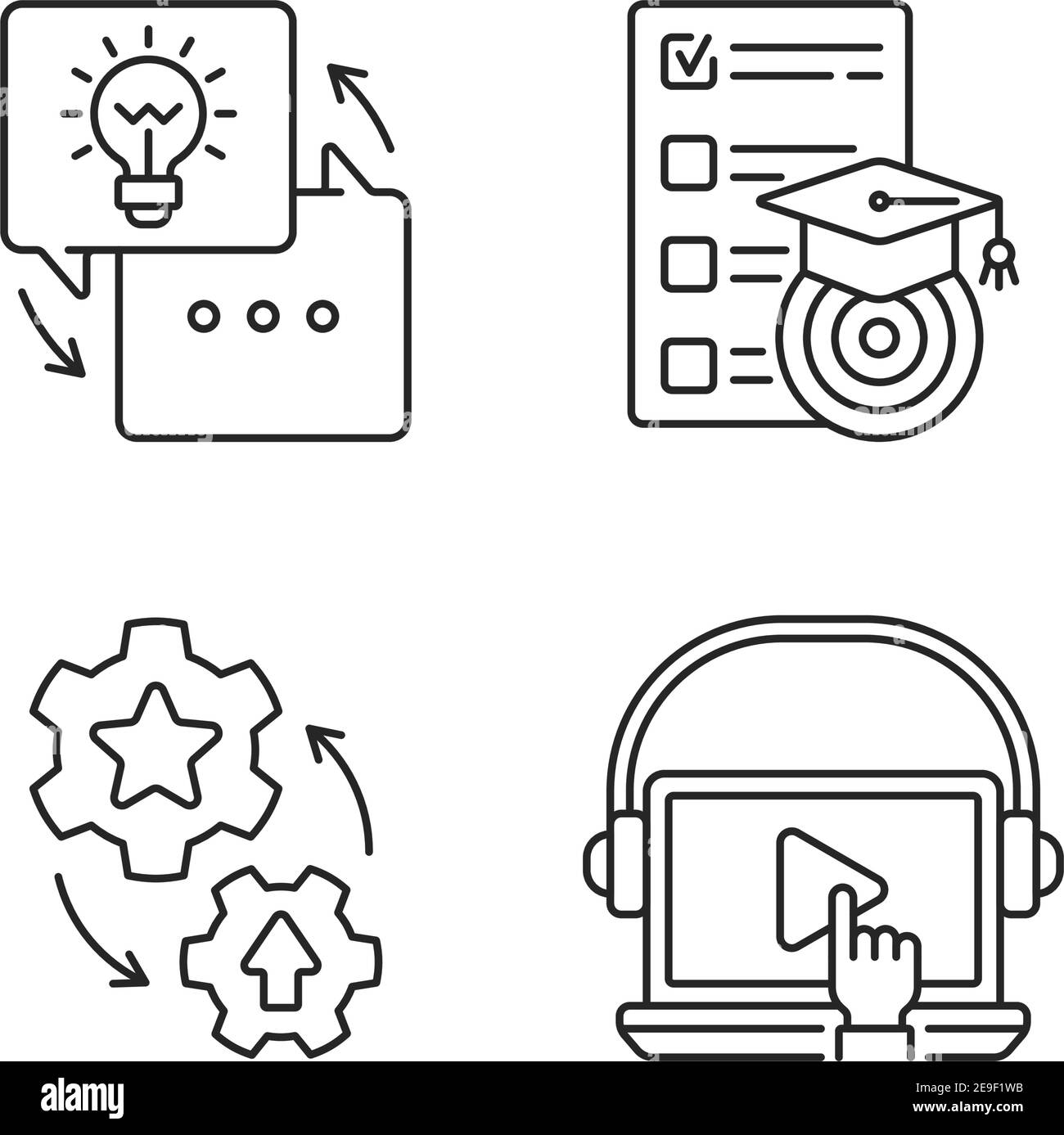 Workshop linear icons set Stock Vector Image & Art - Alamy