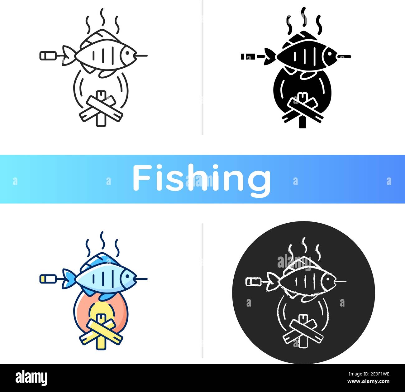 Cooking freshly caught fish icon Stock Vector Image & Art Alamy