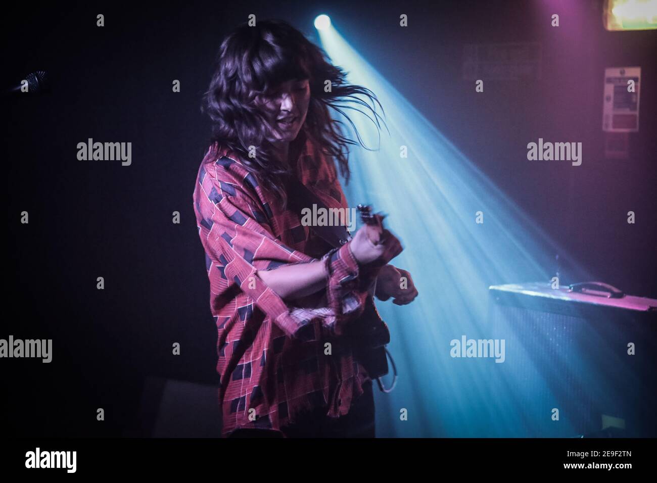 Courtney performing live on stage at the Sebright Arms as part