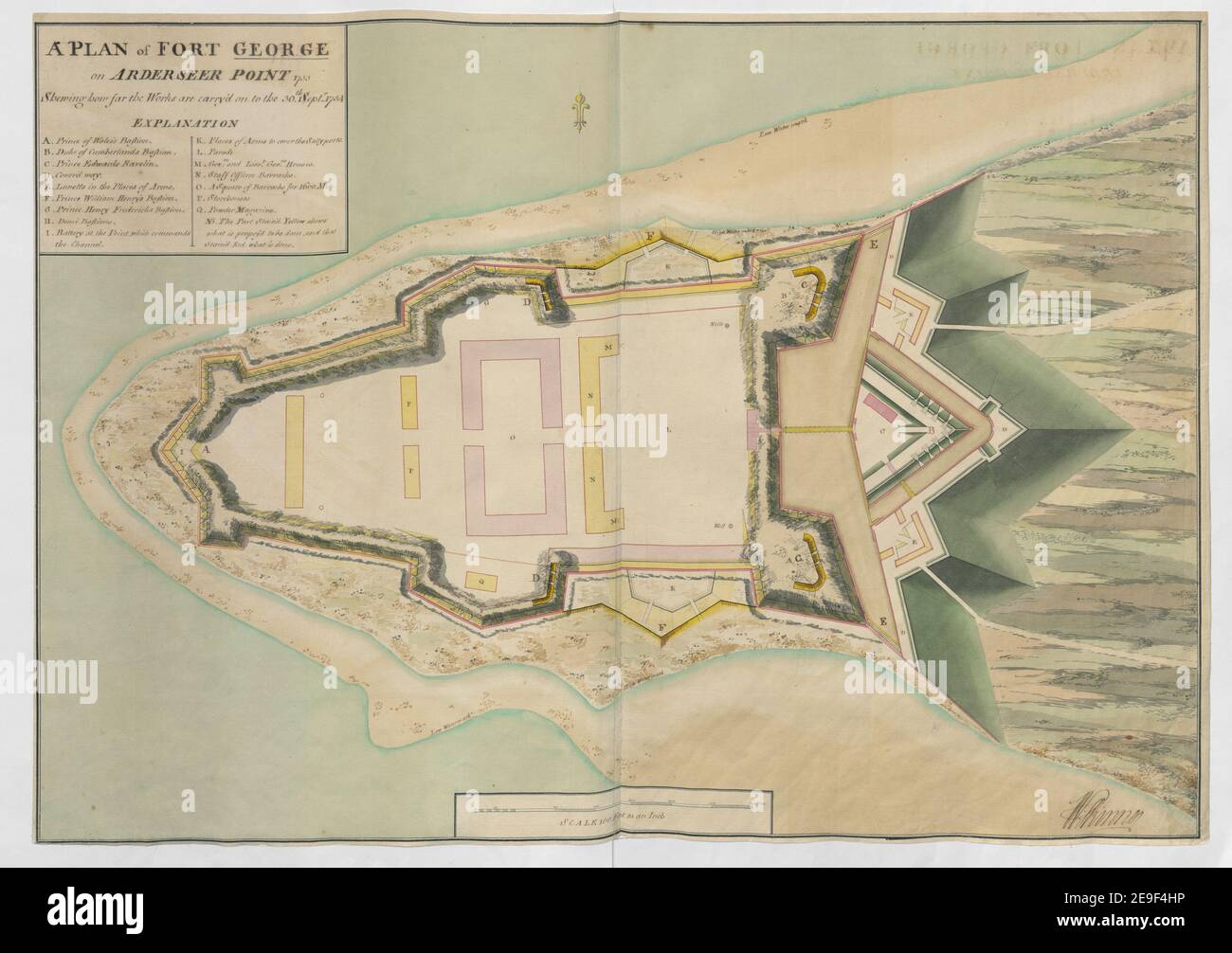 A PLAN of FORT GEORGE on ARDERSEER POINT 1755 Author Skinner, William ...