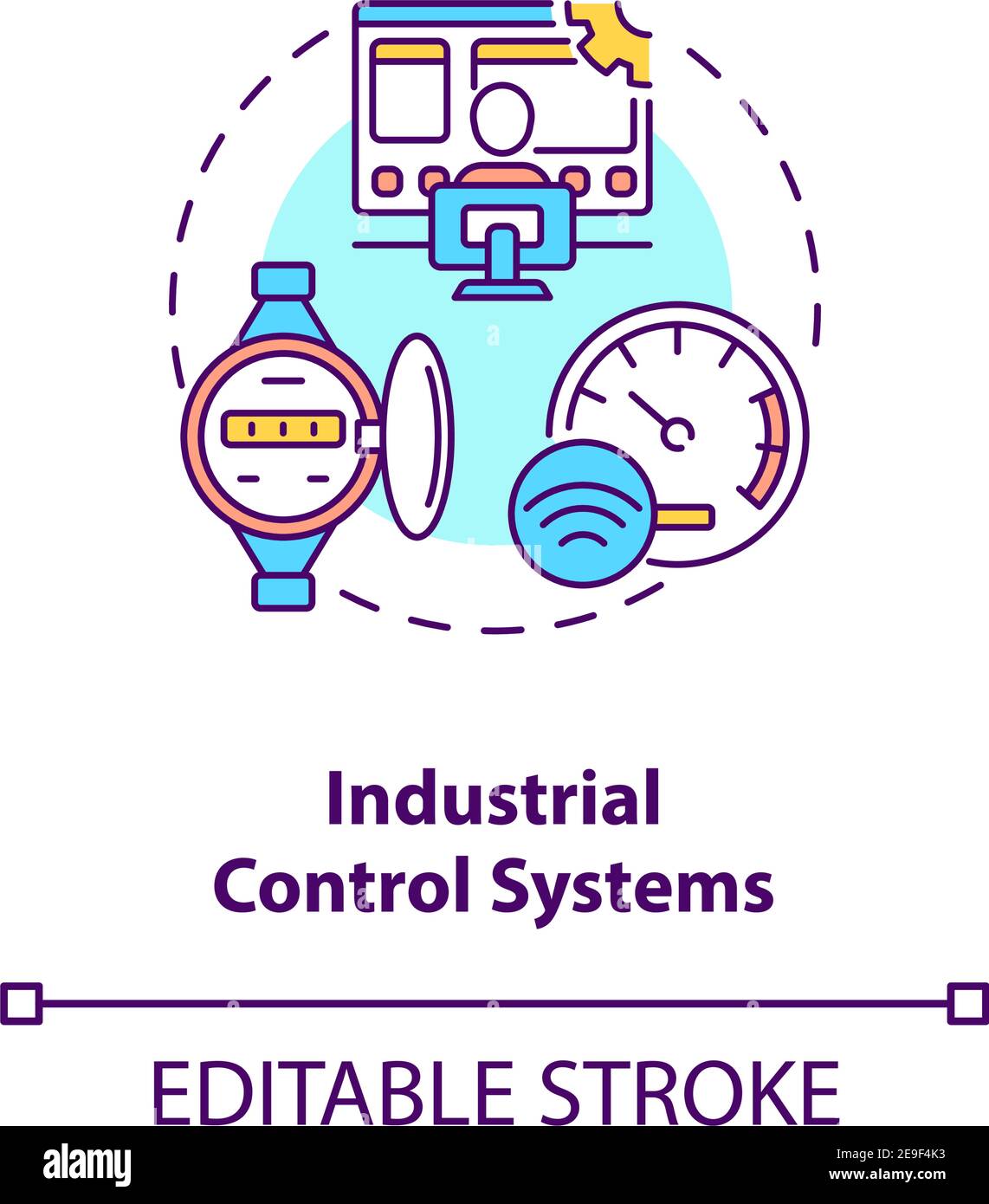 Industrial control systems concept icon Stock Vector Image & Art - Alamy