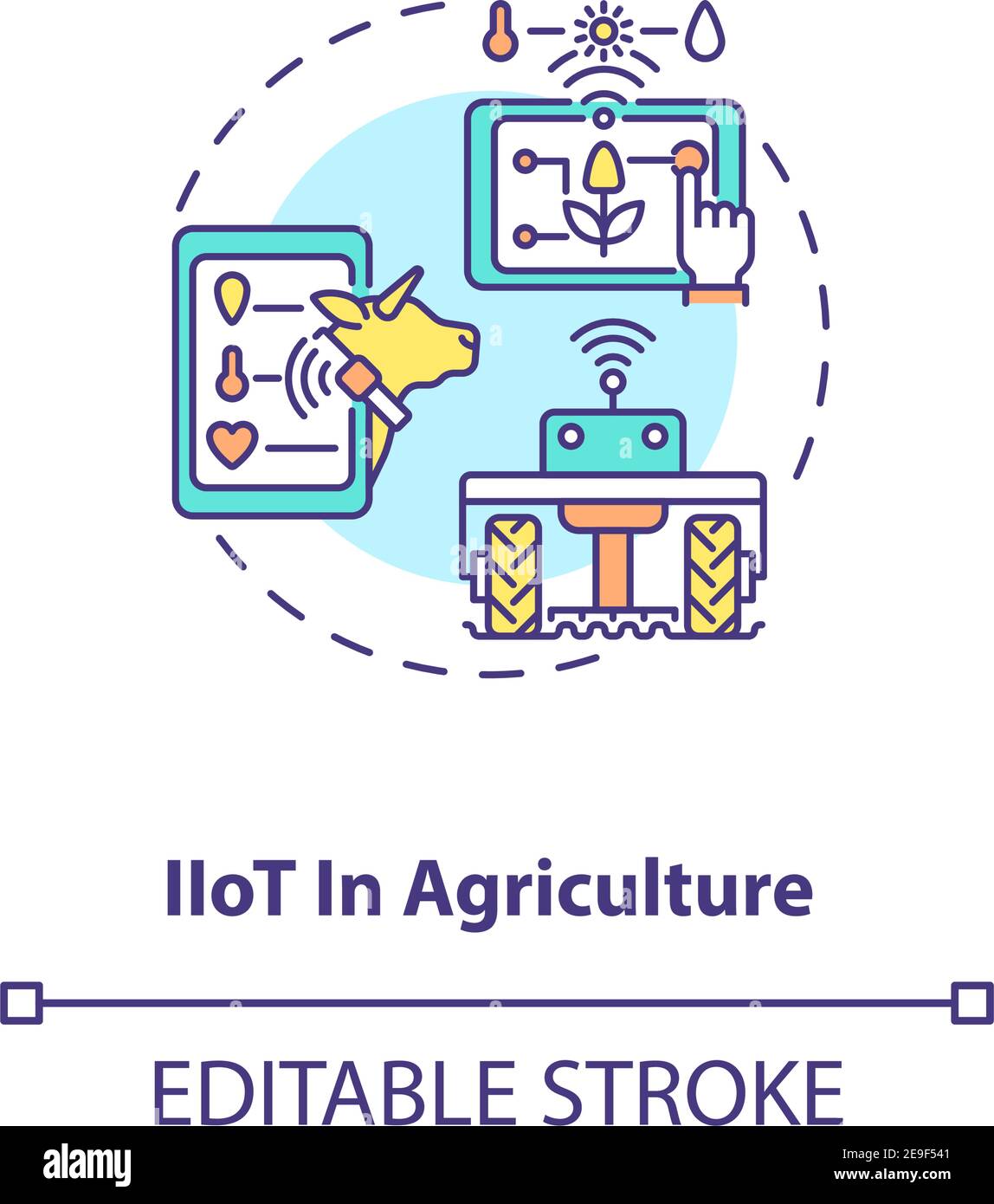 IIoT in agriculture concept icon Stock Vector Image & Art - Alamy