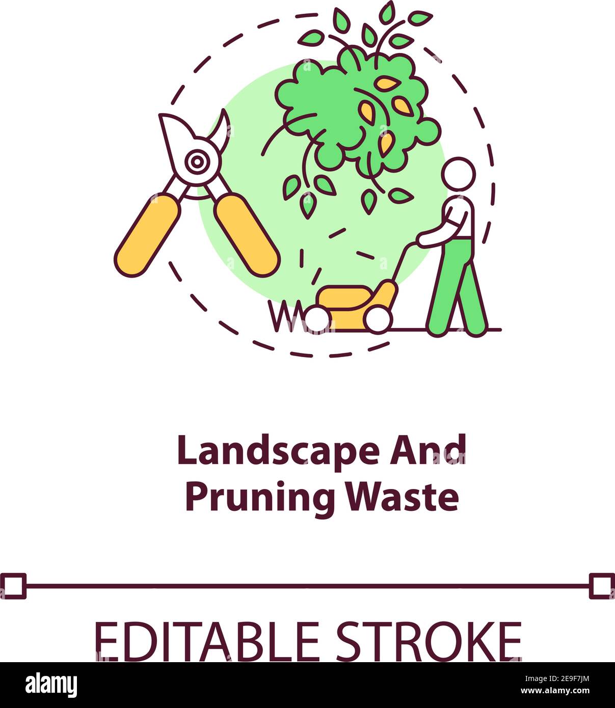 Landscape and pruning waste concept icon Stock Vector Image & Art - Alamy