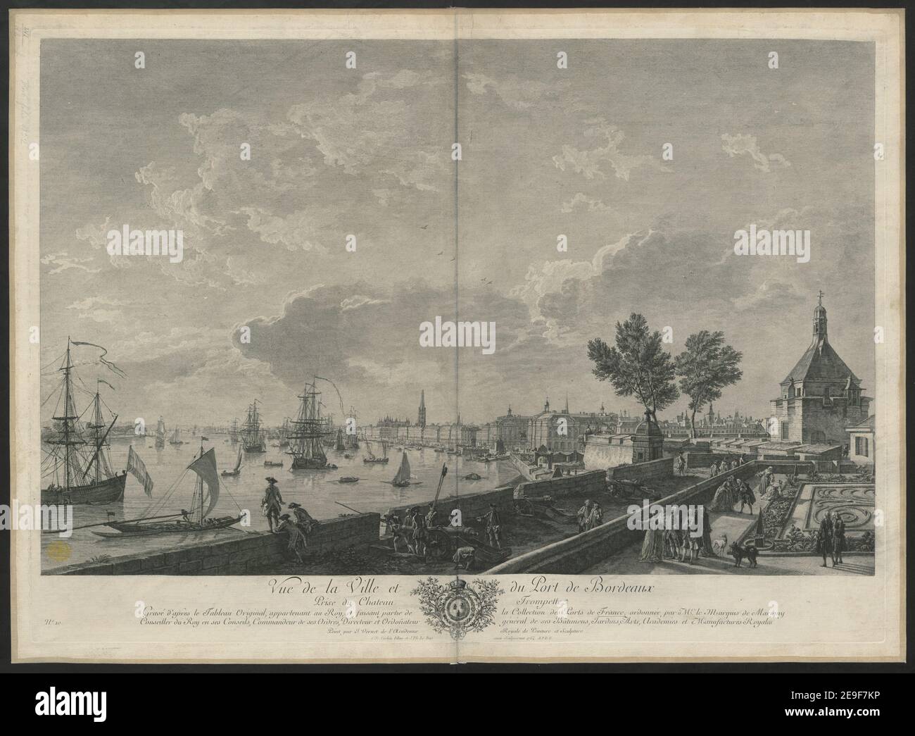 Vue de la Ville et du Port de Bordeaux Prise du Chateau Trompette Author  Cochin, Charles Nicolas 56.84.k. Place of publication: [Paris] Publisher:  [publisher not identified] Date of publication: [1764] Item type: