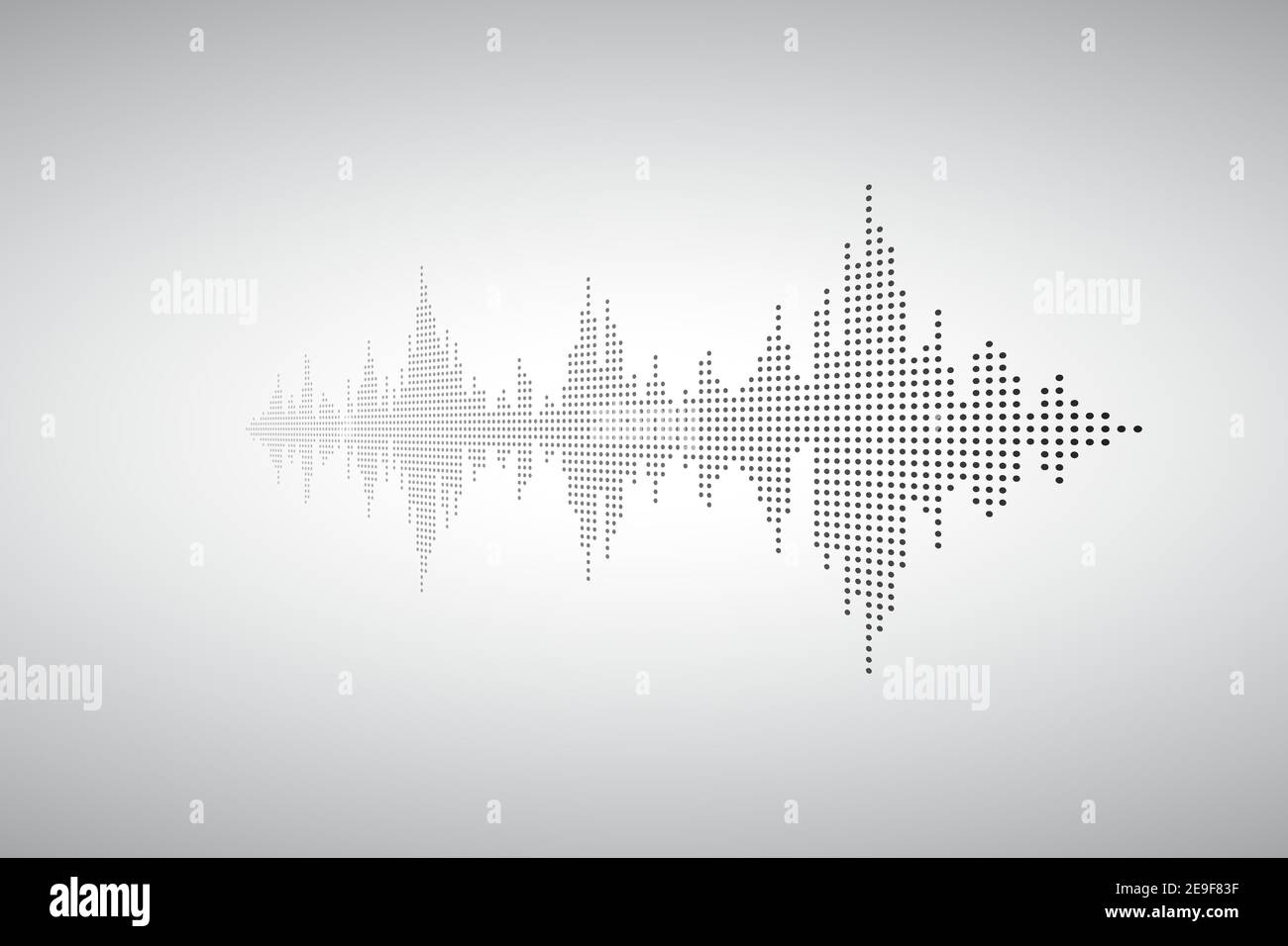 Voice sound music shape. Audio wave from smal dost. Waves of the equalizer. EQ Vector Illustration. Stock Vector