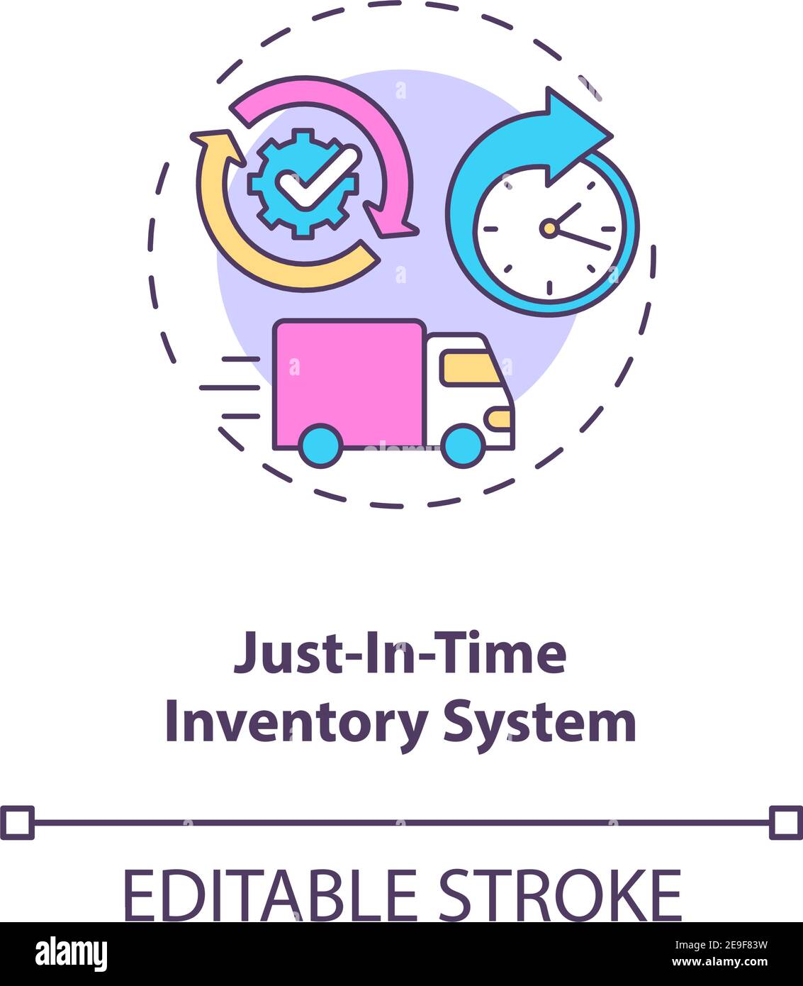 Just in time inventory system concept icon stock vector image art alamy